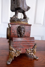 Carregar imagem no visualizador da galeria, Relógio de mesa em mármore e bronze , Século XIX

